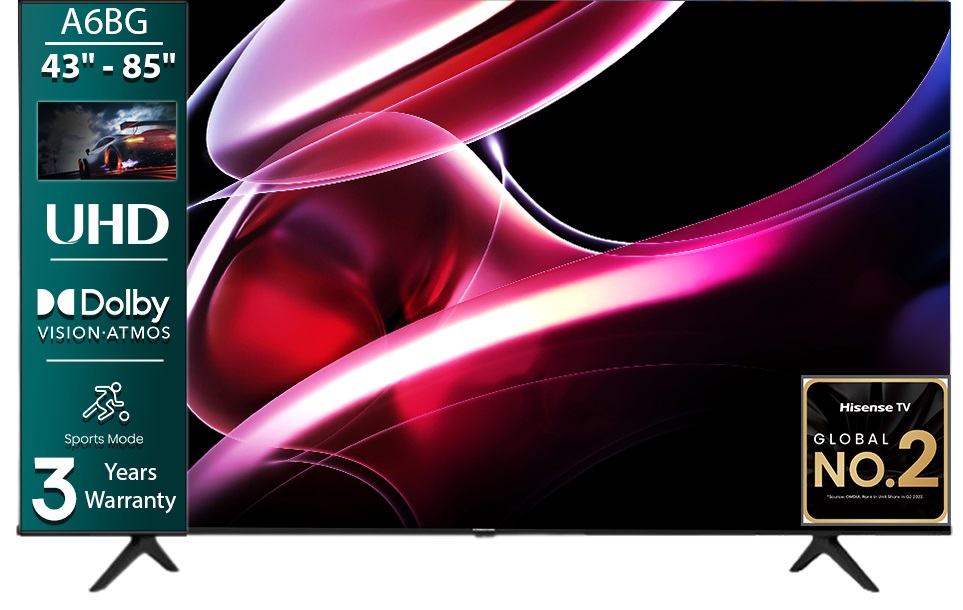 טלוויזיה Hisense 65A6BG 4K ‏65 ‏אינטש הייסנס | מסכי טלויזיה | דיילי סייל