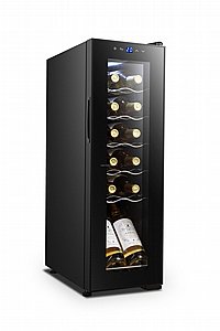 מקרר יין 12 בקבוקים לנדרס דגם JC34 שחור מקרר יין 12 בקבוקים לנדרס דגם JC34 שחור
