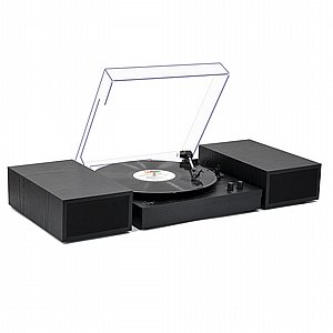 פטיפון אלחוטי עם רמקולים סטריאו הרפר דגם HARPER BERRY שחור פטיפון אלחוטי עם רמקולים סטריאו הרפר דגם HARPER BERRY שחור