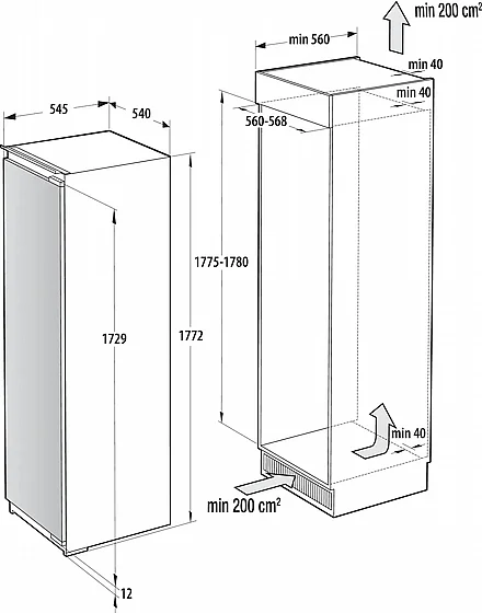 ����� �������� 7 ���� ������� ��� Gorenje FNCI517E62WF (����� ����)