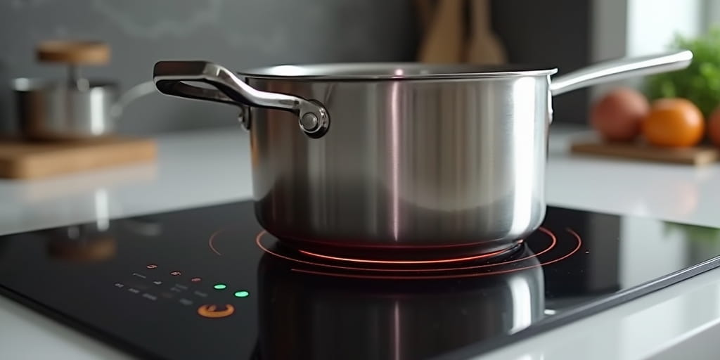 תנור אינדוקציה מודרני במטבח